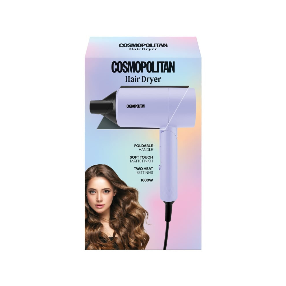 Cosmopolitan Hair Dryer for travel due to its foldable handle1600w-Lilac