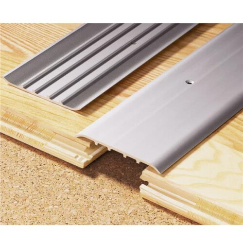 Aluminium Threshold Transition Contract Coverstrip Silver 900mm x 37mm 1