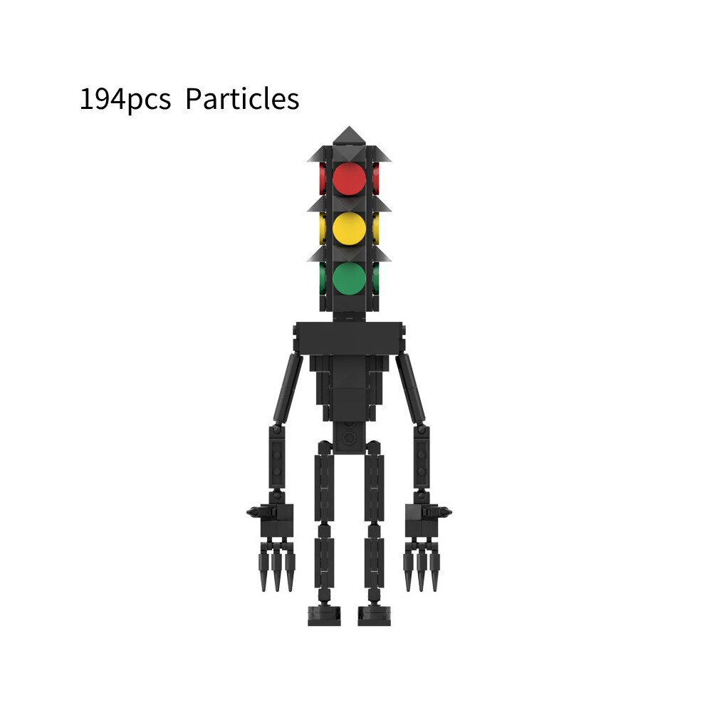(Traffic ) Siren Head Awakening Monster Assembling Building Blocks Toys Tabletop Decoration Light