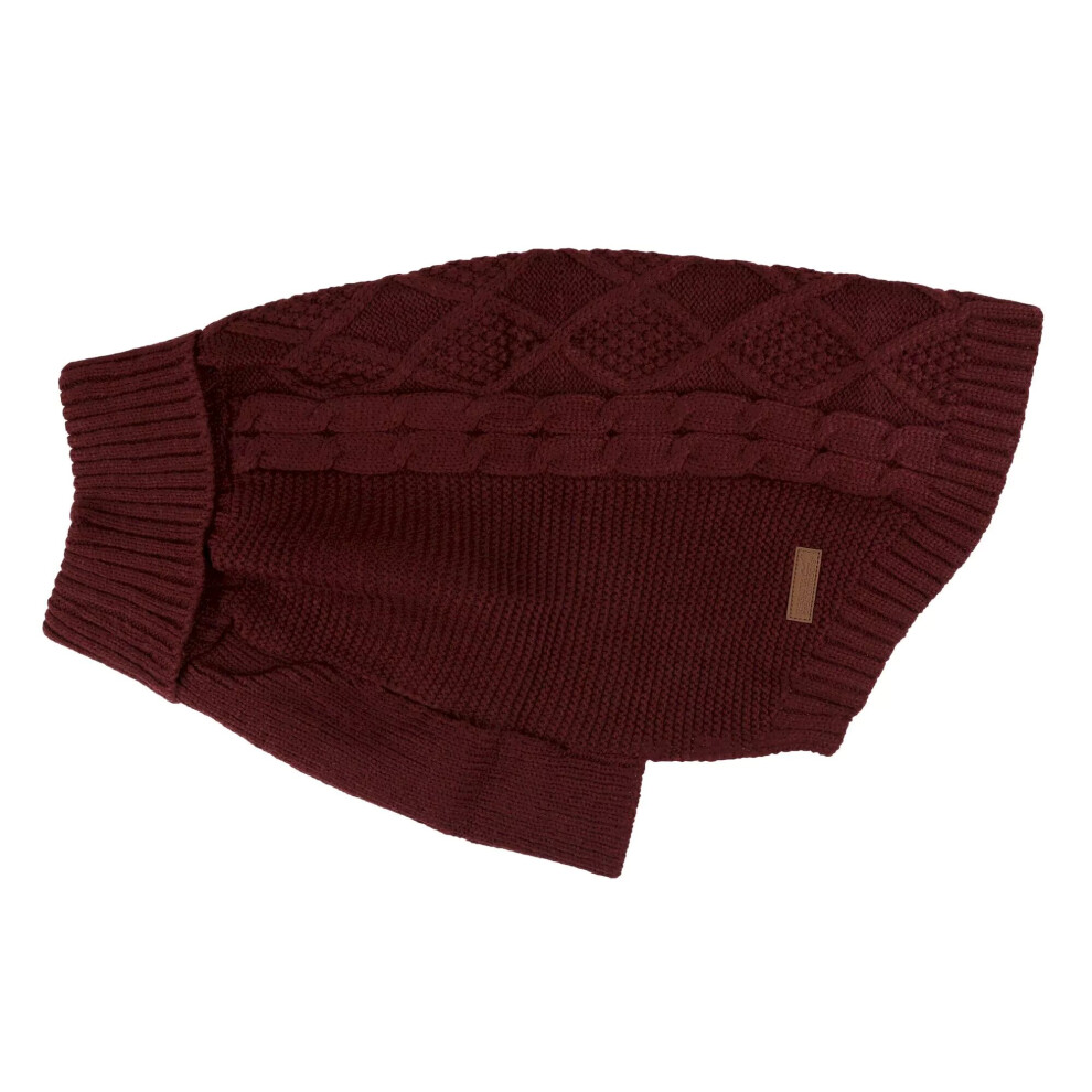 (L, Claret Red) Regatta Knitted Dog Jumper