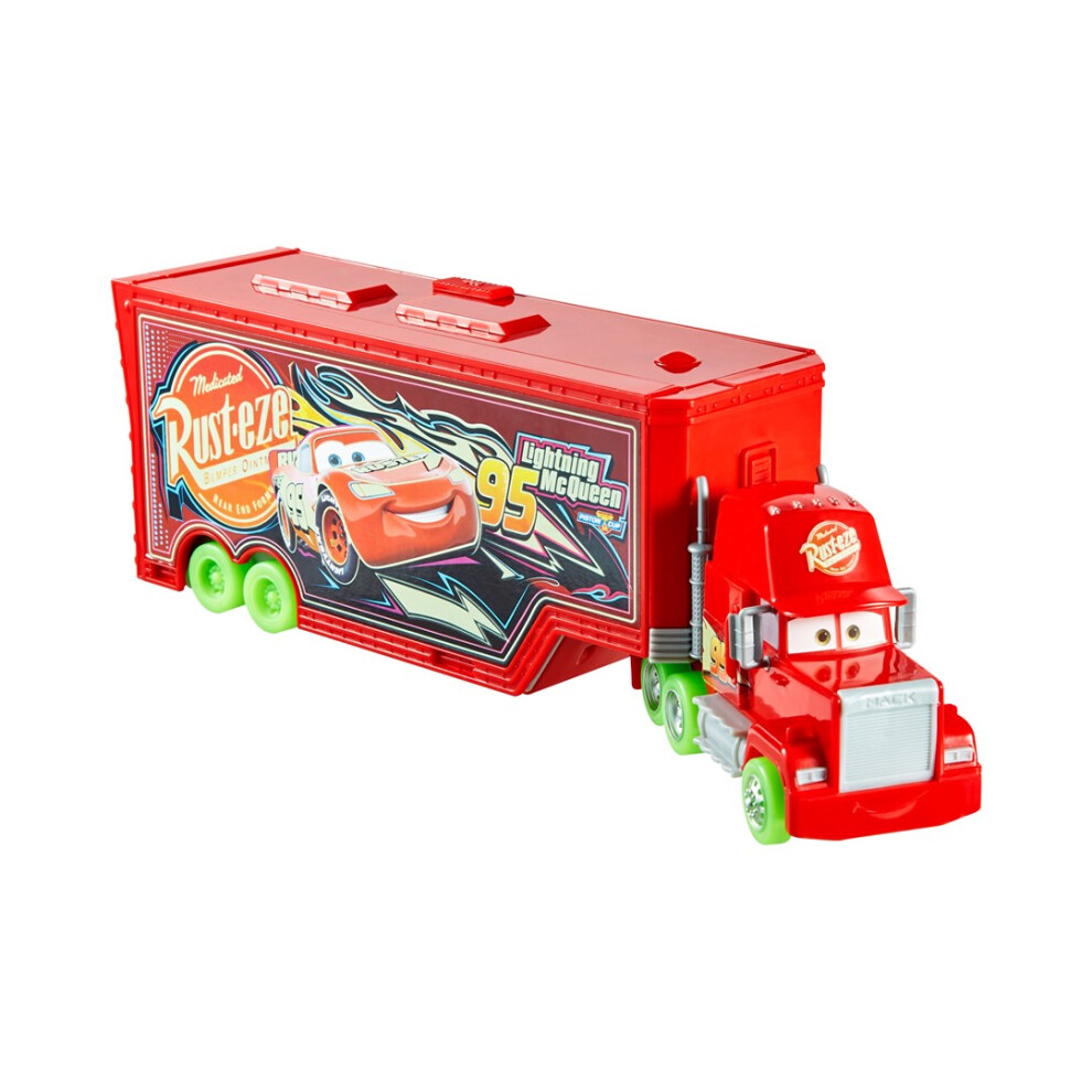 Mattel Disney Pixar Cars Disney And Pixar Cars Glow Racers Transforming Mack Playset