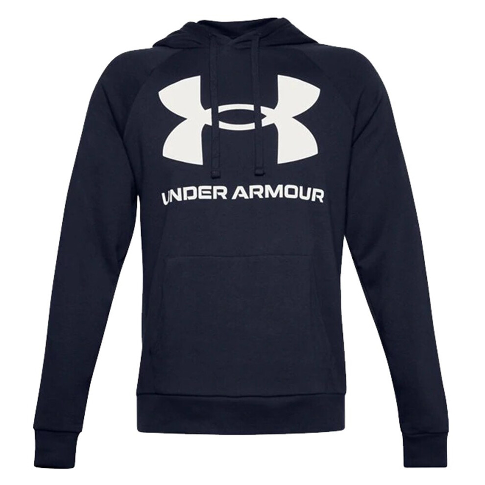 Under Armour Men's Rival Fleece Big Logo HD Navy Blue 1357093 410