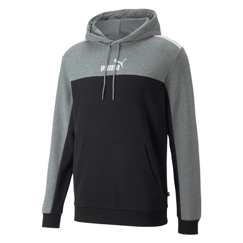 Men's Puma ESS+ Block Hoodie TR grey-black 847428 01