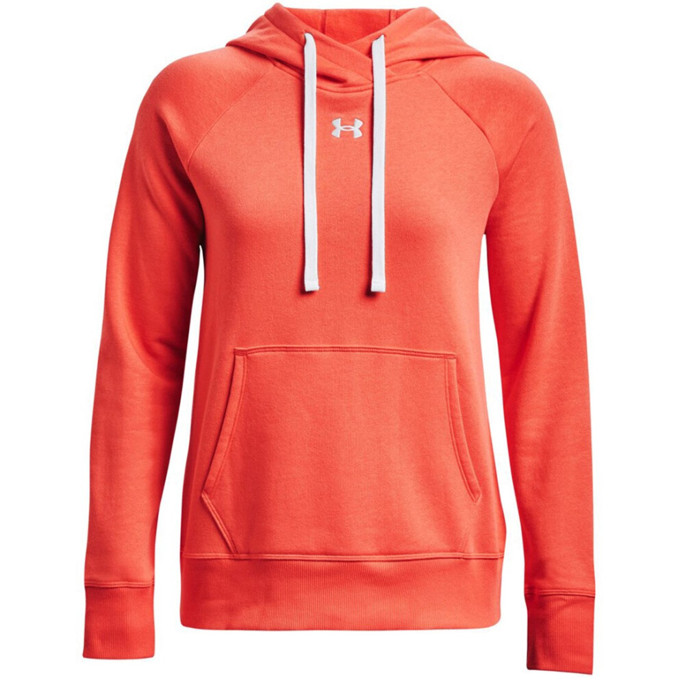 Under Armour Women's Rival Fleece HB Hoodie Orange 1356317 877