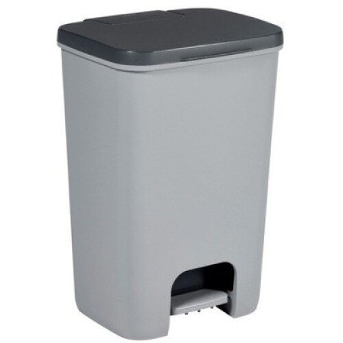 Curver CURVER Abfallbehälter 40L Abfalltrennbehälter mit Pedal Graphit