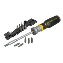 LED ratchet screwdriver with 12 bits