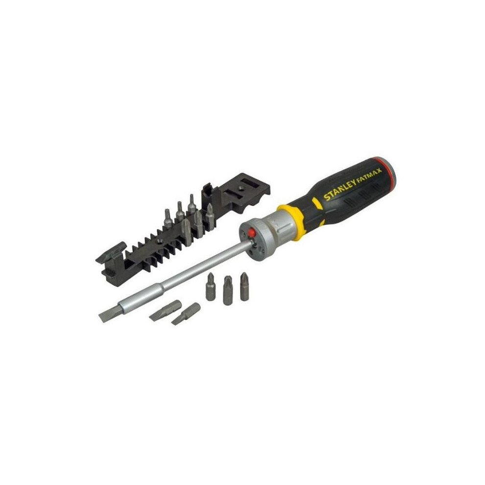 LED ratchet screwdriver with 12 bits