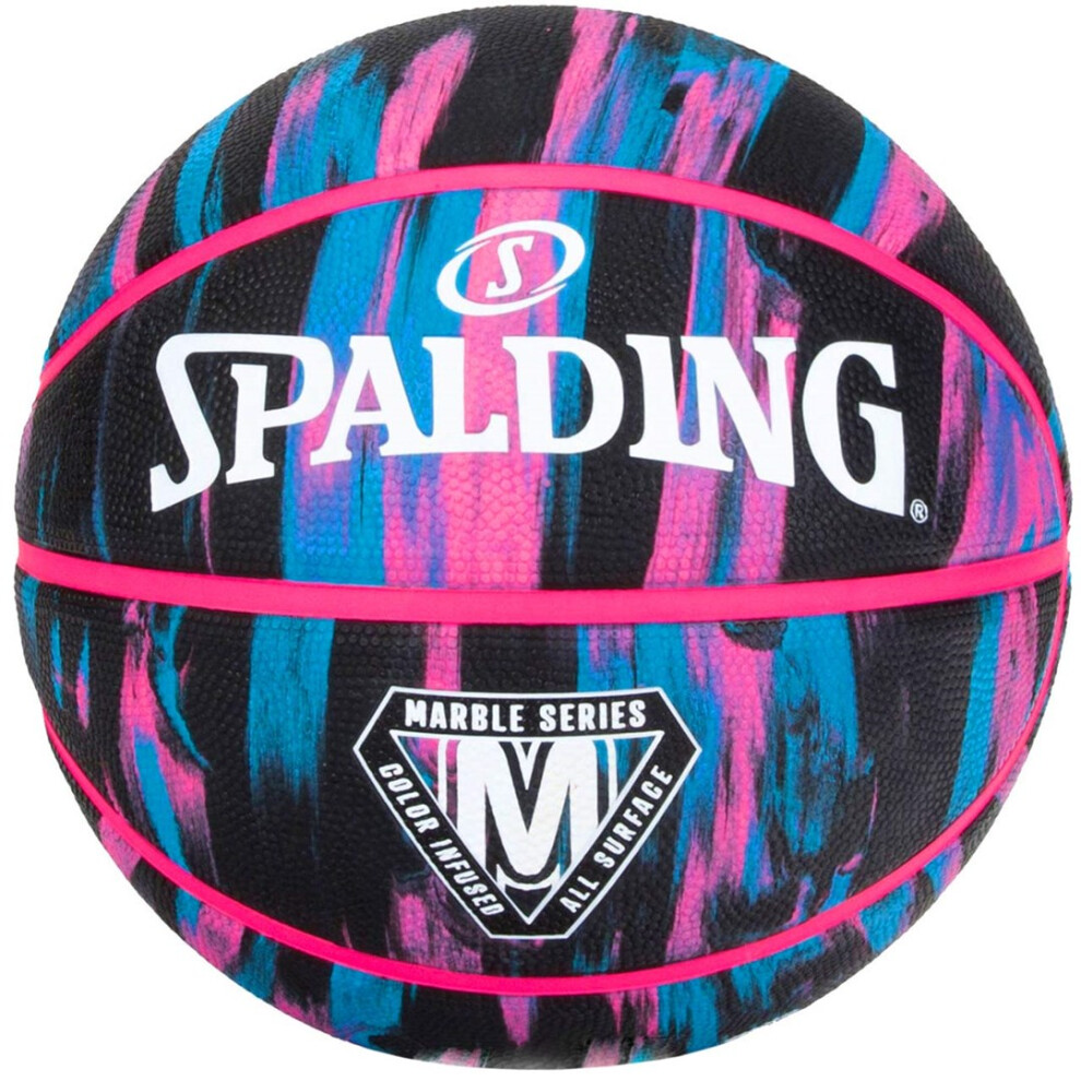 Spalding Marble basketball black and pink size 7 84400Z