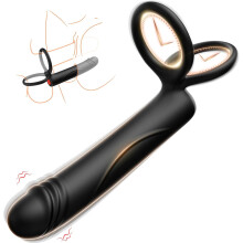 Anal Toys Male Sex Toys with Cock Ring, 10 Vibrating Penetration