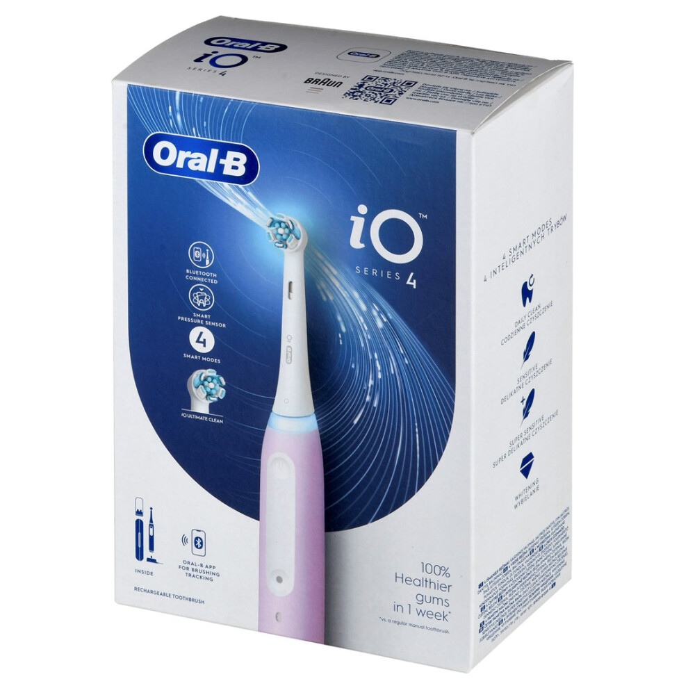 Oral-B Electric Toothbrush iO4 For adults Rechargeable Lavender Number of brush heads included 1 Number of teeth brushin