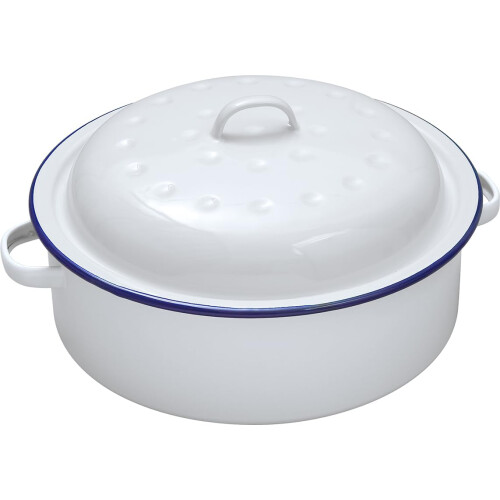 VG® Round Enamel Roaster with Lid, 26cm, Oven Safe 1