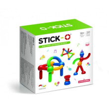 Jouet magnétique - Magformers - Stick-O Basic 901002 - Lot de 20 pièces - Multicolore - A partir de 18 mois