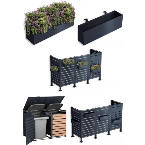DWD Hanging Flower Planter Box - Galvanised Steel
