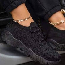 (Black, 39?Foot Length24.5cm/9.8in) Sneakers Ladies Slip On Running Trainers Womens Walking Gym Comfy Fashion Shoes