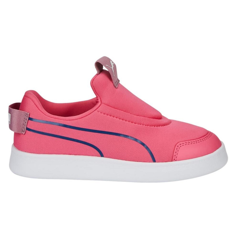 Puma Courtflex v2 Slip On PS Kids Shoes Pink 374858 12 32.5