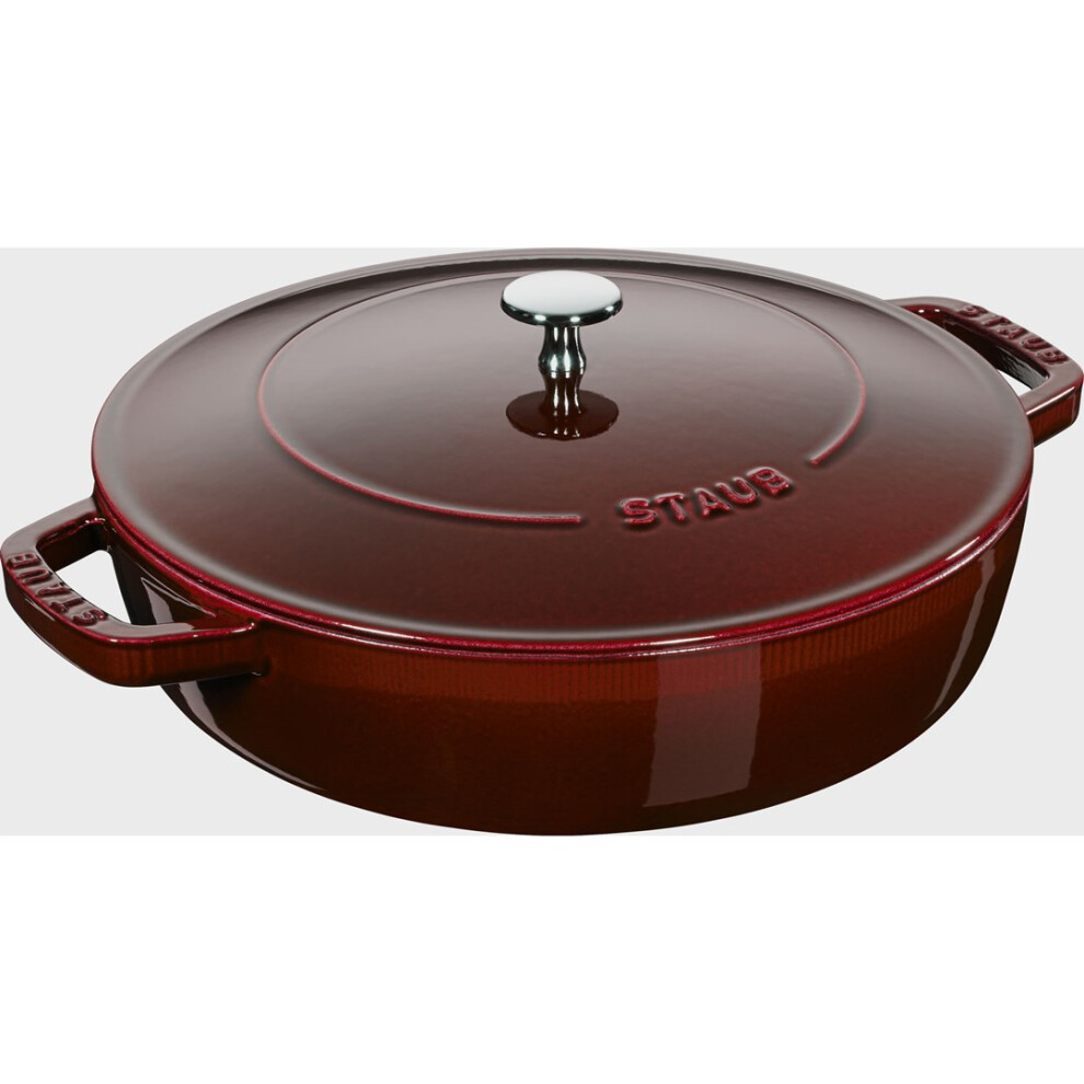 Deep braising pan with lid Staub - 24 cm, Grenadine