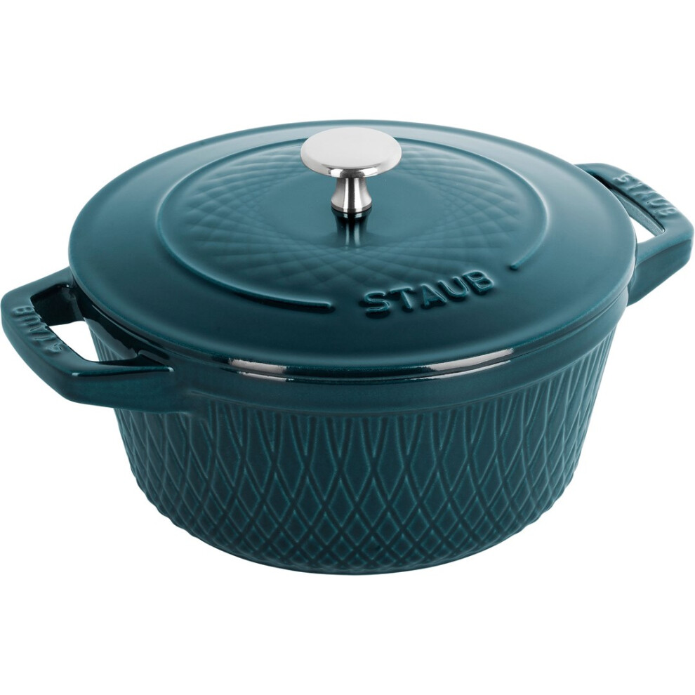 Staub Round Cast Iron Pot - 4 ltr, Marine