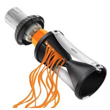 GEFU Spirelli 2.0 slicer Manual Black, Silver Plastic, Stainless steel