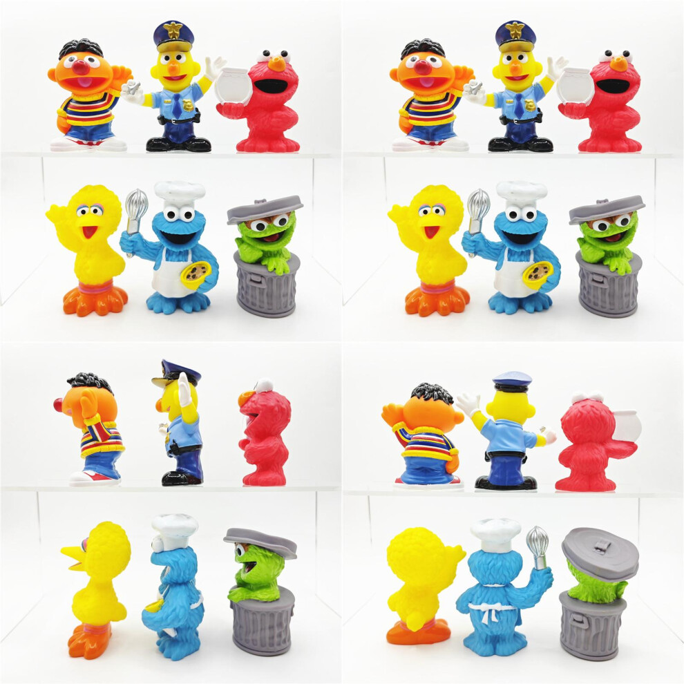 Sesame Highquality Street Elmo Big Bird Cookie Monster Bert Pvc Toy Set