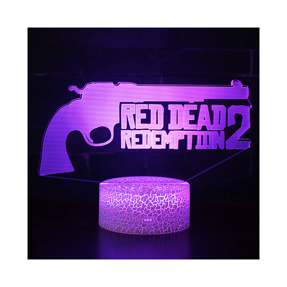 (Style C) Red Dead Redemption 2 Led Light Remote Control Smart Touch Lamp Room Decor Gift