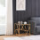 Comfy Living (Gold) Glass and Metal Square End Table Side Table In Gold Or Silver 6