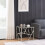 Comfy Living (Silver) Glass and Metal Square End Table Side Table In Gold Or Silver 4