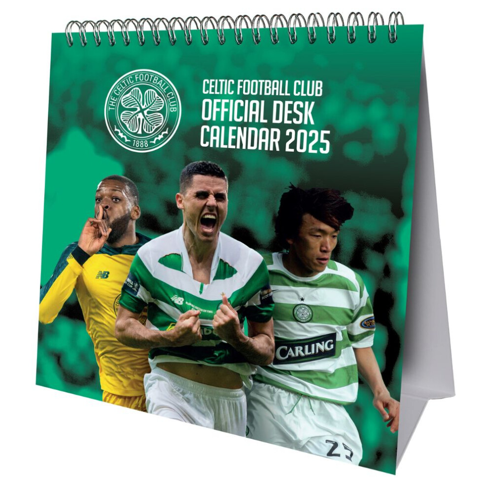 2025 Calendar Celtic FC Month to View Desk Easel Official Product