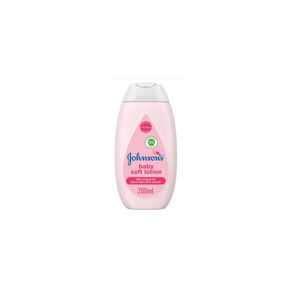 Johnson's Baby Soft Lotion with Coconut Oil Gentle Infant Moisturizer for Soft & Hydrated Skin - 200ml