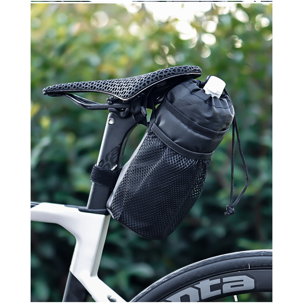 Drawstring Bike Bottle Holder with Mesh Pocket for Electric Scooter Motorcycle