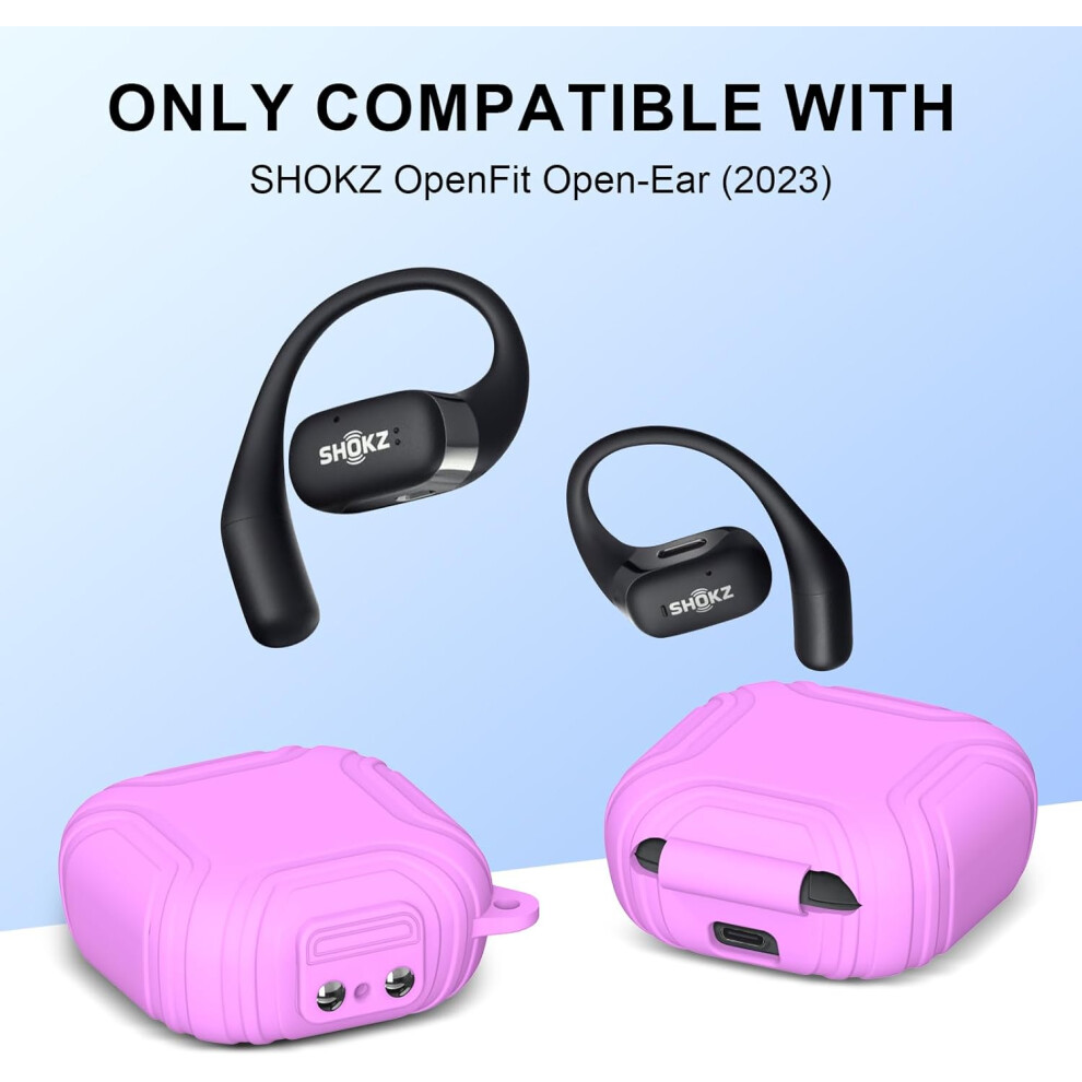 () Silicone Headset Sleeve Anti-Loss Case For Shokz Openfit T910 (Black) Purple/Black 9417278164111