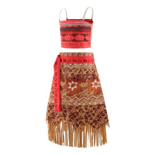(140 cm) Robes Moana pour filles, enfants et adultes, cosplay Vaiana, robe de princesse Disney, déguisement hawaïen pour carnaval et fêtes