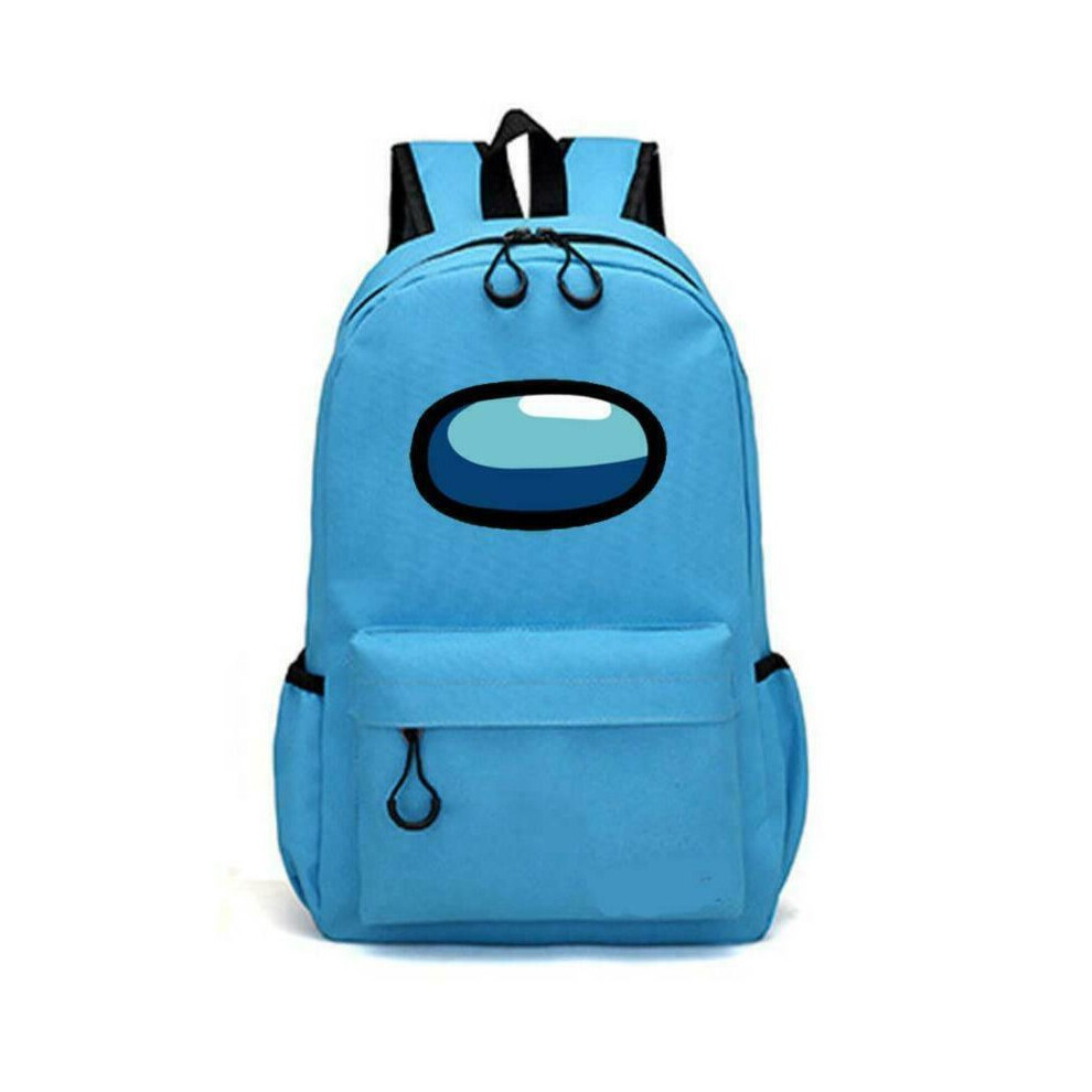 (Light Blue) Among Us Shoulder Backpack School Bag Rucksack