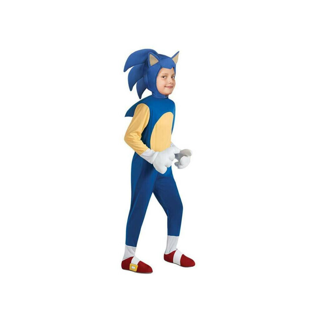 (10-14 Years) Kids Cosplay Costume Sonic the Hedgehog Kids Boys Cosplay Party Jumpsuits Halloween Fancy Dress