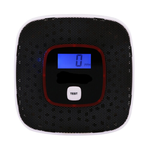 (Blanc) Détecteurs de monoxyde de carbone avec alarme, écran LCD, certifié EN 50291 1