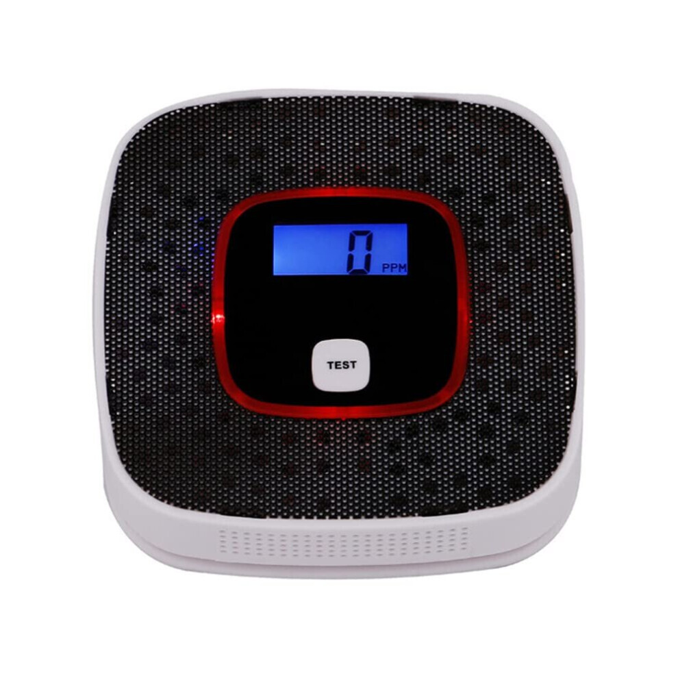 (Black) Carbon Monoxide Detectors Alarm Detector Lcd Display En 50291 Certified 6974675710301