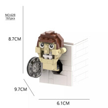 (628 Skibidi Toilet) Figurine d'action Skibidi Toilet - Jouets en briques de construction - Personnage Titan - Jouets assemblés