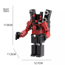 (621 Skibidi Toilet) Figurine d'action Skibidi Toilet – Blocs de construction – Personnage Titan, Jouets assemblés