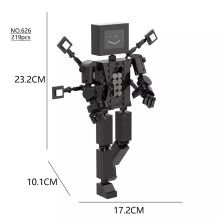(626 Skibidi Toilet) Figurine d'action Skibidi Toilet - Jouets blocs de construction - Personnage Titan - Jouets pré-assemblés