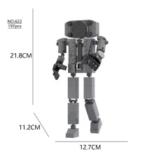 (622 Skibidi Toilet) Figurine d'action Skibidi Toilet - Blocs de construction - Personnage Titan - Jouets assemblés