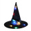 Halloween Witch Hat Glowing Wizard Hat Magician Hat(Black) 2