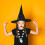 Halloween Witch Hat Glowing Wizard Hat Magician Hat(Black) 6