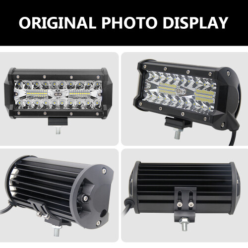 120W LED lichtbalk drie rij 7 inch werklampen 2