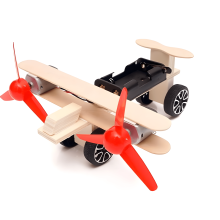 RLS 3D Wooden DIY 3D twin engine glider plane kit science educational