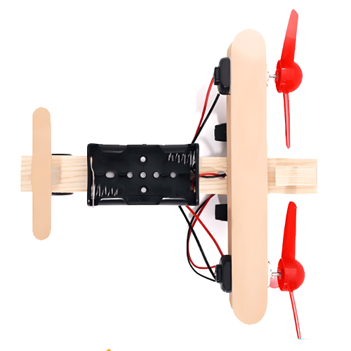 RLS 3D Wooden DIY 3D  twin engine glider plane kit science educational 1