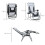 Outsunny Outsunny Zero Gravity Lounger Folding Recliner Chair w/ Cup Holder Grey 2