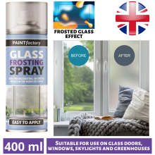 Glass Frosting Spray 400ml - Direct-to-Glass Frosted Privacy for Windows, Doors & Skylights (3-6-7667-9835)