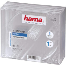 Hama Standard CD Jewel Case, pack of 5, transparent