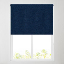 (Navy, 4ft (122cm)) Ara Soft Textured Plain Thermal Blackout Roller Blinds - FREE CUT TO SIZE