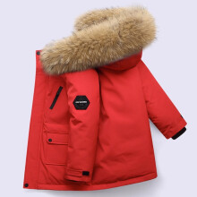 (Red, 6-7Years) Kids Boys Coat Hooded Parka Jacket Outwear UK