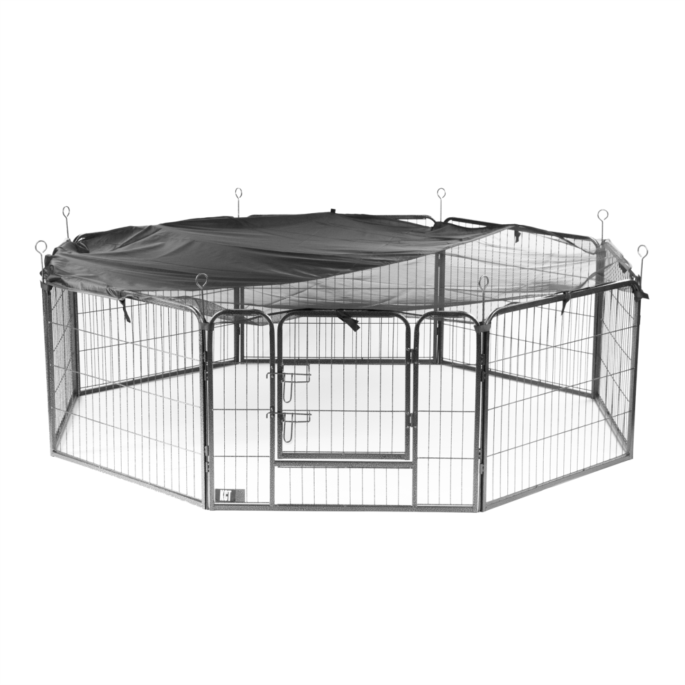 (Medium Pet Playpen with Cover) KCT 8 Side Heavy Duty Play Pen with Cover